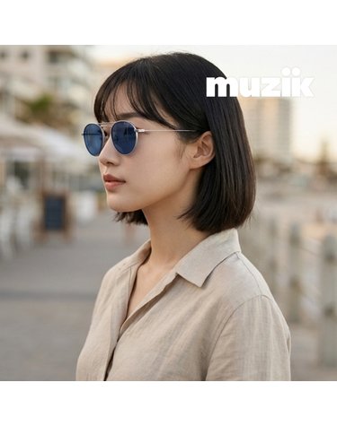 뮤지크 CODE S 코드 라운드 두브릿지 보잉 오버 티타늄 패션 선글라스