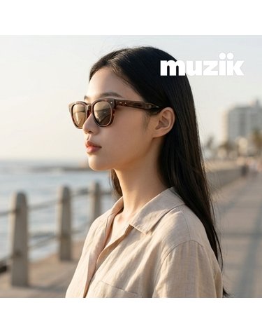 뮤지크 DRIPROCK 03 드립 락 캣아이 뿔테 오버 프랑스 패션 선글라스