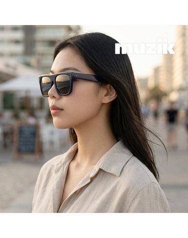 뮤지크 ELECTRONICA 08 일렉트로니카 스퀘어 뿔테 오버 프랑스 패션 선글라스