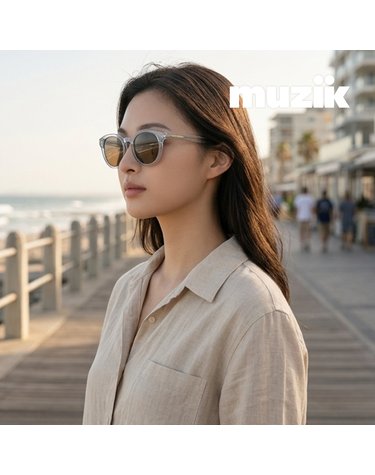 뮤지크 FUNKY SOUL 07 펑키 소울 라운드 뿔테 오버 레트로 프랑스 패션 선글라스
