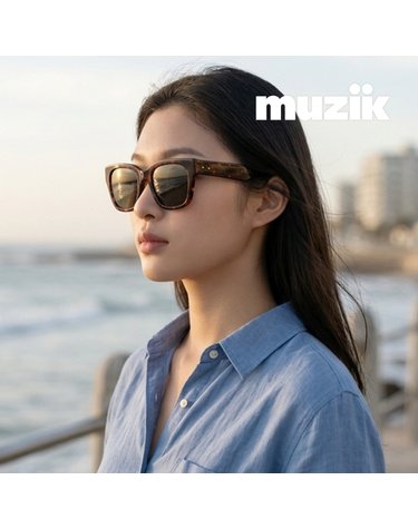 뮤지크 HIPHOP 03 힙합 스퀘어 뿔테 오버 프랑스 패션 선글라스