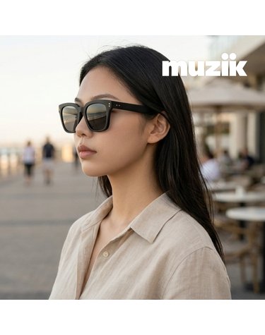 뮤지크 RAGTIME 24 래그타임 스퀘어 뿔테 오버 프랑스 패션 선글라스
