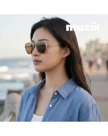 뮤지크 SHUFFLE 21 S 셔플 라운드 보잉 오버 경량성 패션 선글라스