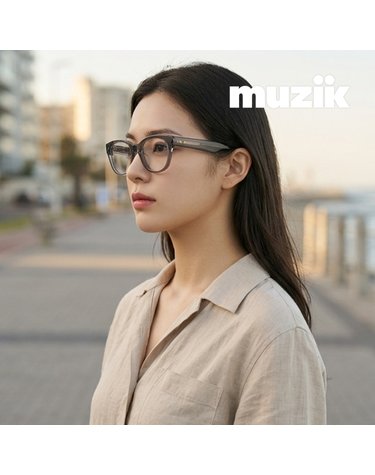 뮤지크 ACOUSTIC 05 어쿠스틱 라운드 오버사이즈 뿔테 프랑스 패션안경테