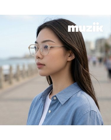 뮤지크 DIG 10 디그 스퀘어 콤비 뿔테 레트로 티타늄 패션안경테