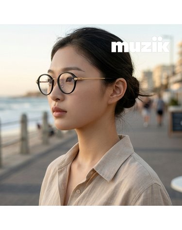 뮤지크 PISTIL 01 피스틸 라운드 콤비 뿔테 보잉 패션안경테