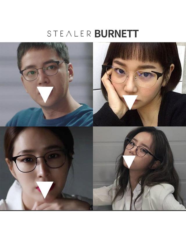 스틸러 스틸러 44종택1 한정찬스 스틸 티타늄 경량성 보잉 반무테 패션 트렌드 남성 여성 안경테 착용컷