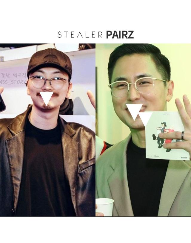 스틸러 스틸러 44종택1 한정찬스 스틸 티타늄 경량성 보잉 반무테 패션 트렌드 남성 여성 안경테 착용컷