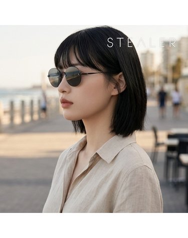 스틸러 EDIT 01 에딧 라운드 무테 스틸 보잉 경량성 패션 선글라스