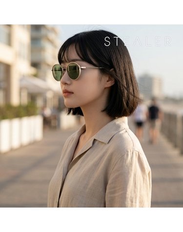 스틸러 GLITCH 25 글리치 라운드 투브릿지 스틸 보잉 패션 선글라스