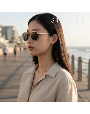 스틸러 INDIGO 25 인디고 라운드 투브릿지 티타늄 보잉 패션 선글라스