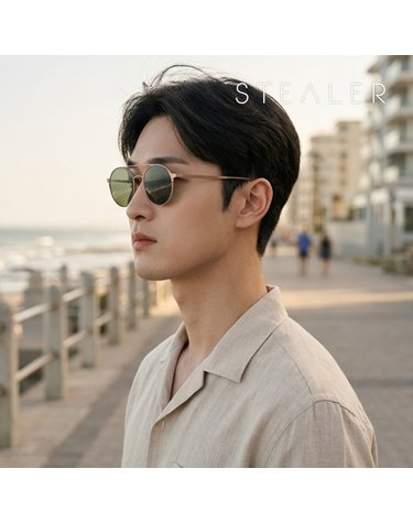 스틸러 RAAVI 02 라비 라운드 스틸 투브릿지 보잉 경량성 패션 선글라스