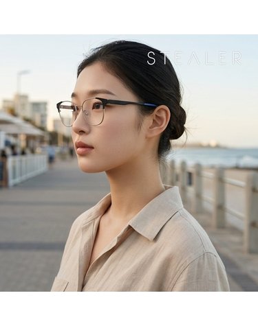 스틸러 BURNETT 10 버넷 스퀘어 스틸 오버사이즈 패션안경테