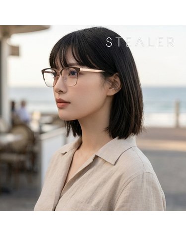 스틸러 DARKSIDE 09 다크 사이드 스퀘어 스틸 무광 오버사이즈 패션안경테