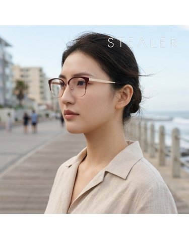스틸러 DARKSIDE 12 다크 사이드 스퀘어 스틸 무광 오버사이즈 패션안경테