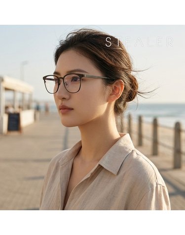 스틸러 FIN 01 핀 스퀘어 스틸 플랫 프레임 패션안경테