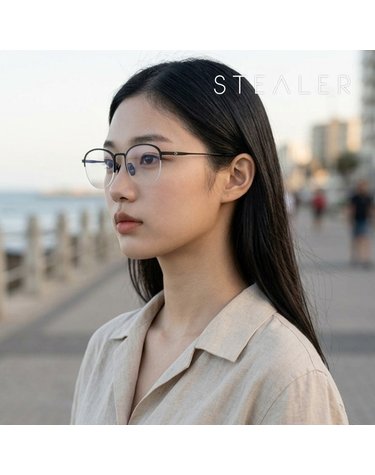스틸러 LOWGAUGE 01 로우게이즈 라운드 반무테 스틸 경량성 패션안경테