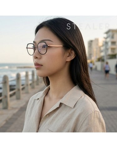 스틸러 LOWGAUGE 08 로우게이즈 라운드 반무테 스틸 경량성 패션안경테
