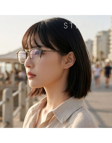 스틸러 NAKEDNIGHT BLK 네이키드 나이트 라운드 하금테 티타늄 리미티드 패션안경테