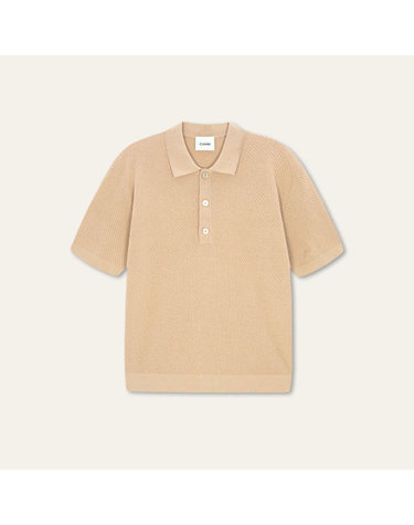 [카니] HALF SLEEVE COLLAR SWEATER (Pink Beige)