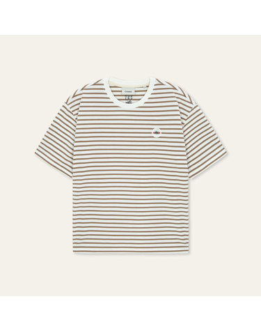 [카니] DROP STRIPE HALF SLEEVE(Beige)