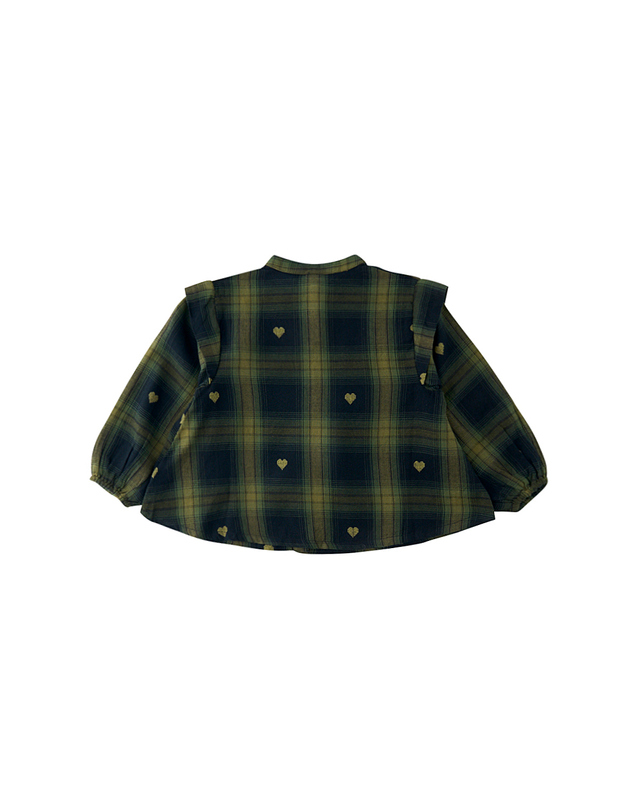 봉통 [BONTON] 봉통 DR체크하트블라우스 (75A7T-310-04) 착용컷