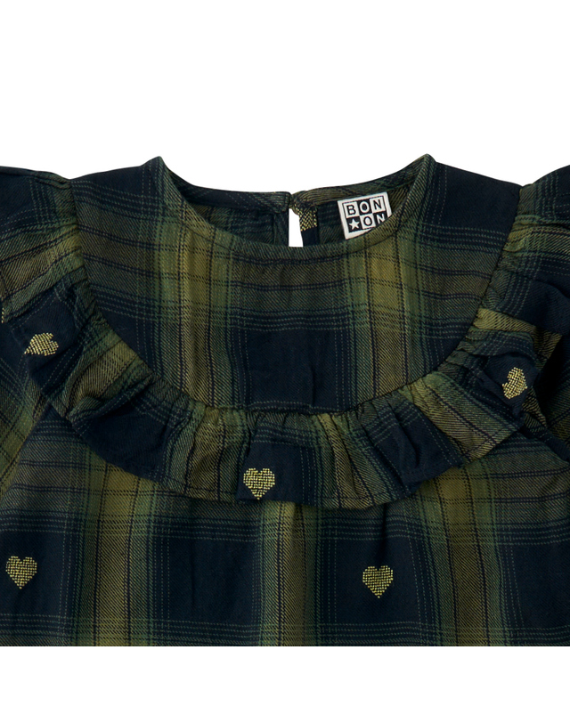 봉통 [BONTON] 봉통 베이비 DR하트체크원피스 (75A7T-M00-13) 착용컷