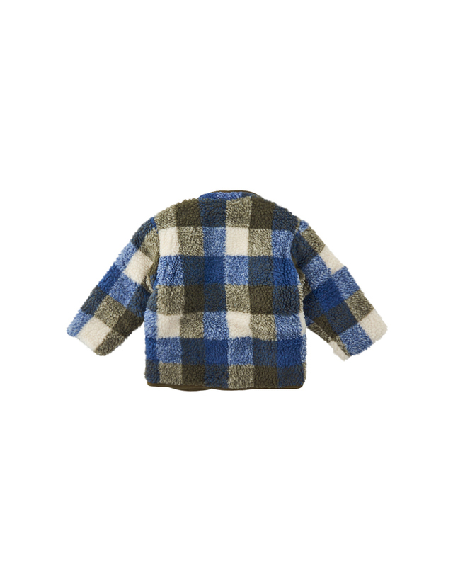 봉통 [BONTON] 봉통 베이비 DN체크플리스점퍼 (75A7T-J17-02) 착용컷