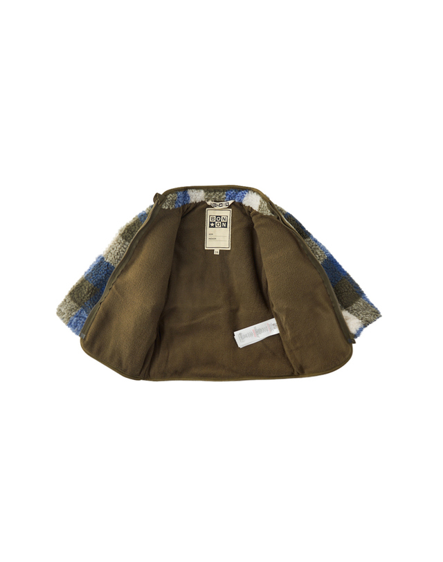 봉통 [BONTON] 봉통 베이비 DN체크플리스점퍼 (75A7T-J17-02) 착용컷