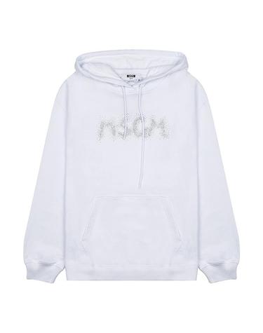[MSGM] 여성 라인스톤 로고 후디 3341MDM106 227799 01