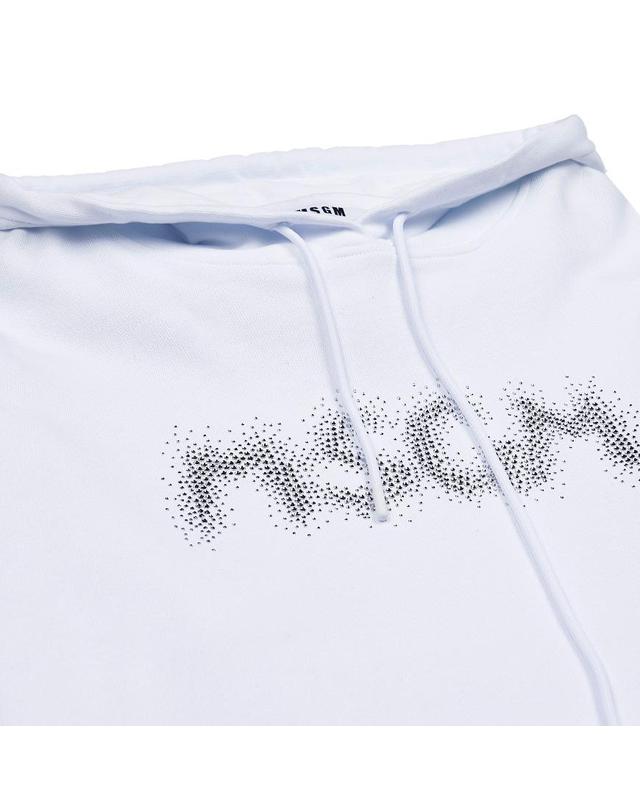 엠에스지엠 [MSGM] 여성 라인스톤 로고 후디 3341MDM106 227799 01 착용컷