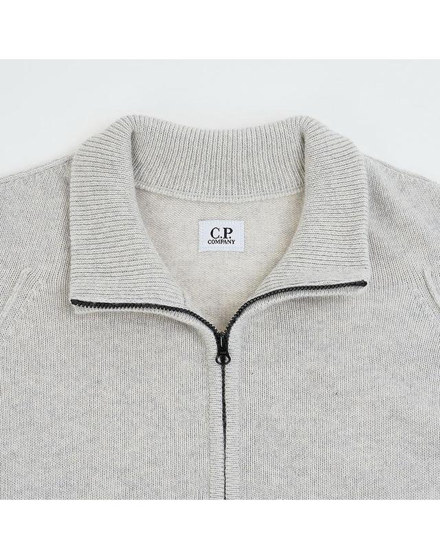 씨피컴퍼니 [CP컴퍼니] FW25 남성 램스울 반집업 니트 19CMKN709A 110149A M13 착용컷
