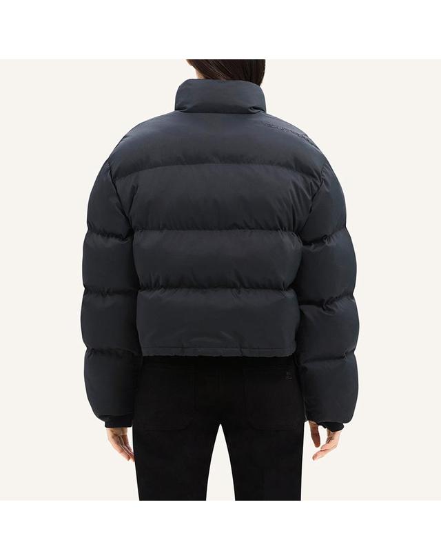 꾸레쥬 [꾸레쥬] FW25 여성 로고 자수 패딩 자켓 323CMA106PL0112 9999 착용컷