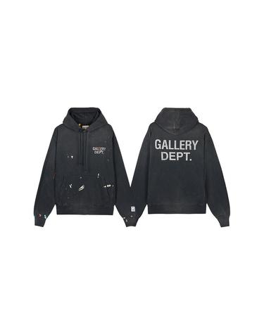 [갤러리 디파트먼트] FW25 남성 GD 페인트 로고 후디 GPH-50044 VBLK