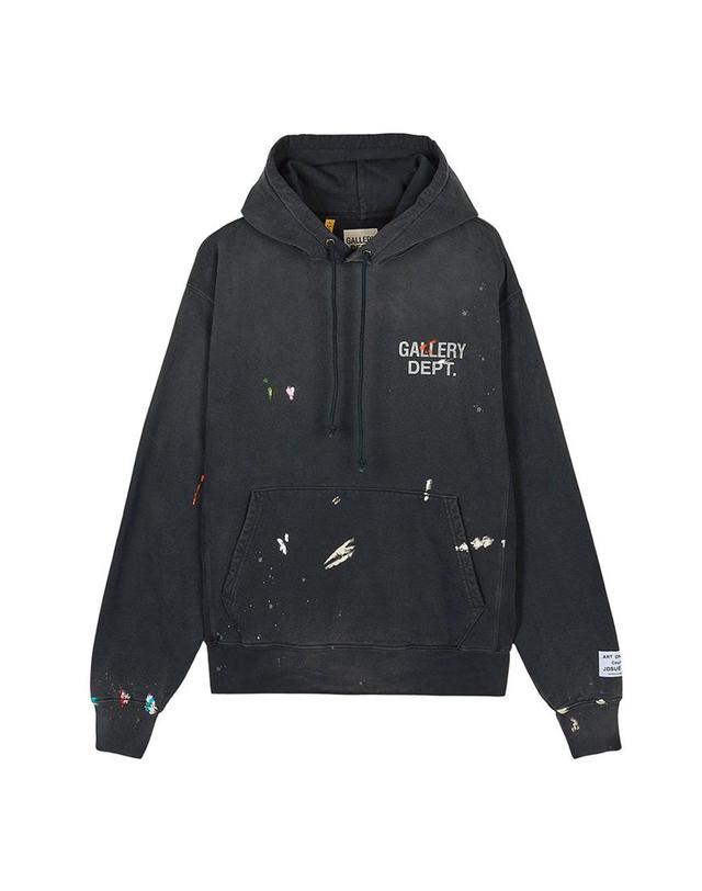 갤러리 디파트먼트 [갤러리 디파트먼트] FW25 남성 GD 페인트 로고 후디 GPH-50044 VBLK 착용컷