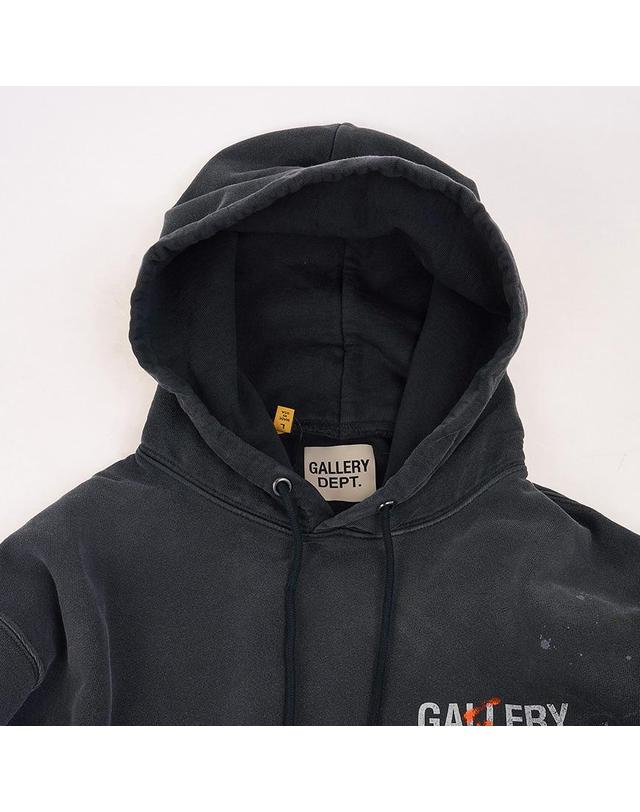 갤러리 디파트먼트 [갤러리 디파트먼트] FW25 남성 GD 페인트 로고 후디 GPH-50044 VBLK 착용컷