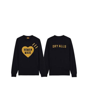 [휴먼메이드] FW25 남성 그래픽 롱슬리브 티셔츠 HM30CS044 BLACK