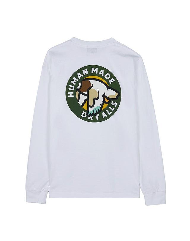 휴먼메이드 [휴먼메이드] FW25 남성 그래픽 롱슬리브 티셔츠 HM30CS045 WHITE 착용컷