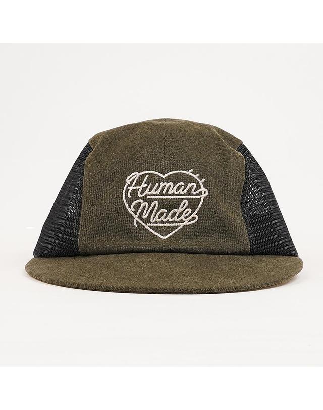 휴먼메이드 [휴먼메이드] SS26 공용 롱빌 캡 HM31GD014 OLIVE DRAB 착용컷