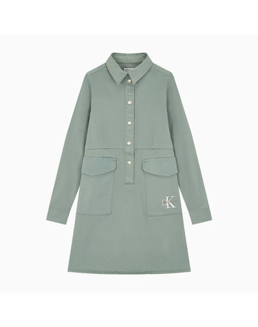 CLEAN UTILITY LS SHIRT DRESS Meteor Green_CKJ4C3D1001