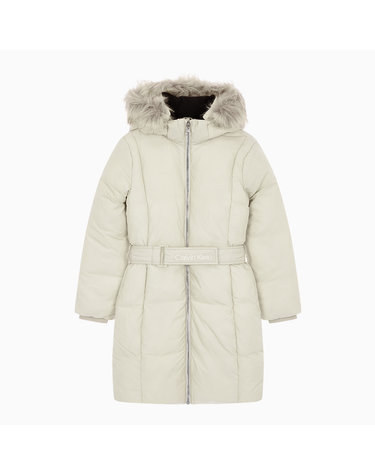 CLASSIC BELTED FUR COAT Light Beige_CKJ4C4O4013