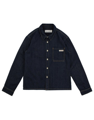 REGULAR TENCEL SHIRT DARK Dark Blue Rinse Tencel