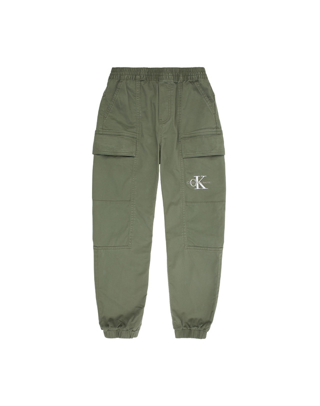 캘빈클라인 키즈 캘빈클라인키즈 ESSENTIAL WOVEN CARGO PANTS Dusty Olive 착용컷