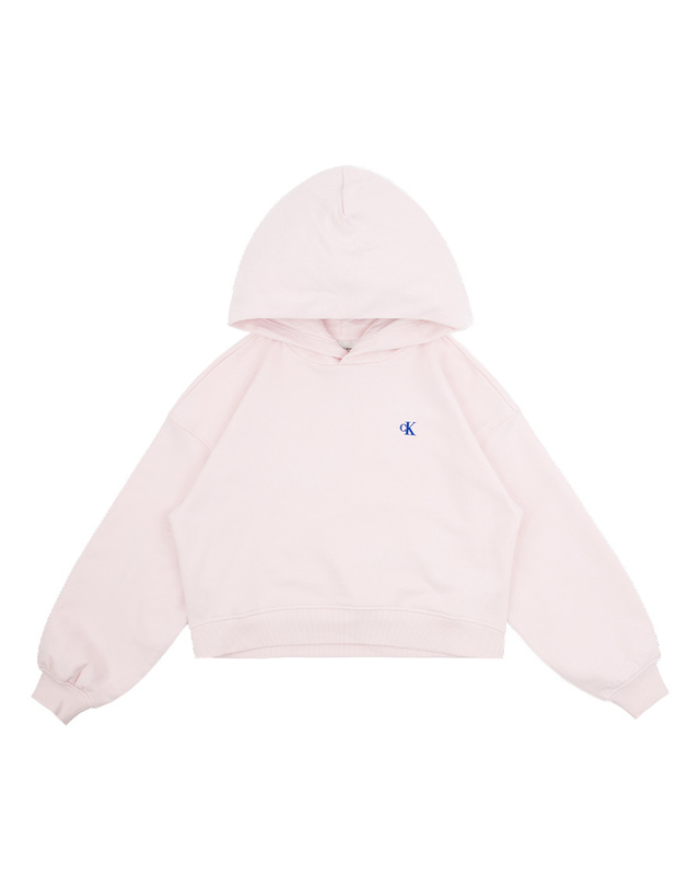 캘빈클라인 키즈 캘빈클라인키즈 HANDWRITING LOGO HOODIE Chalk Pink 착용컷