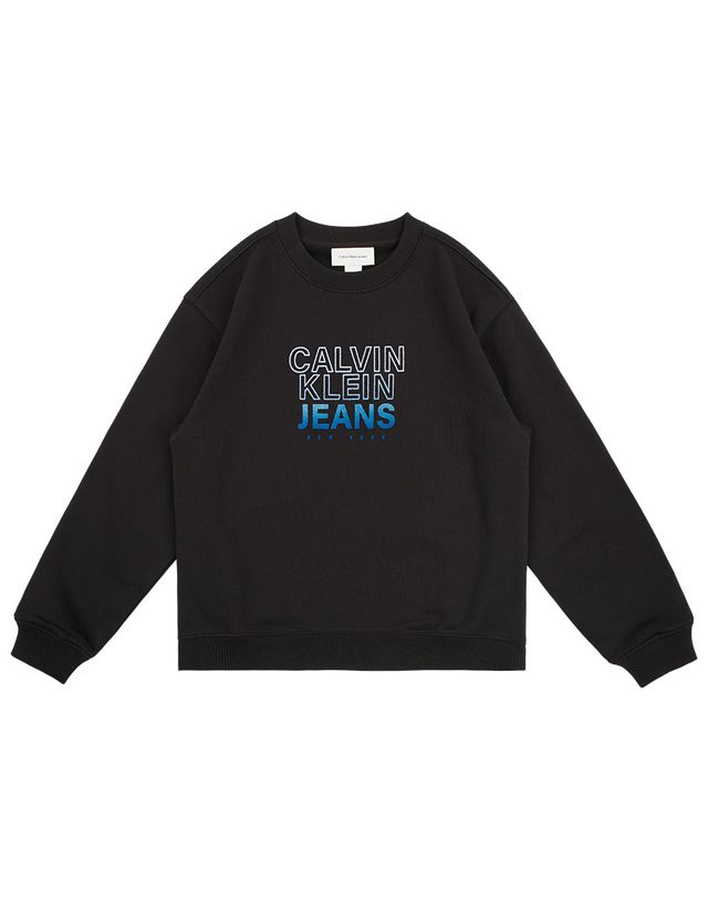 캘빈클라인 키즈 캘빈클라인키즈 GRADIENT FLOCK LOGO CN Ck Black 착용컷