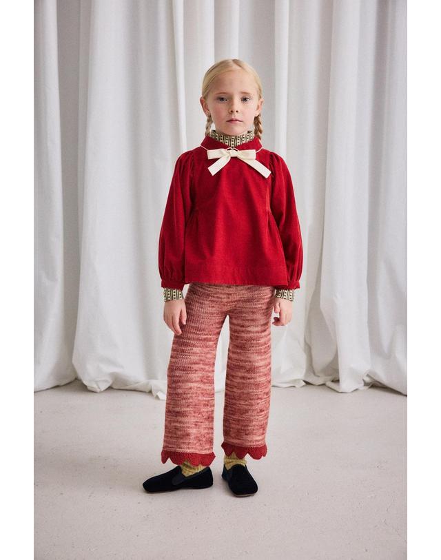 미샤앤퍼프 미샤앤퍼프 25FW 아동 코듀로이 블라우스 CORDUROY ZORA BLOUSE K5083F25-640 착용컷