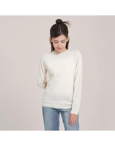 시그니처 케이블 라운드 넥 풀오버 아이보리 FR311 (CASHMERE 100%)