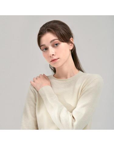 베이직 라운드 넥 풀오버 아이보리 BRF701(CASHMERE 10% WOOL 90%)