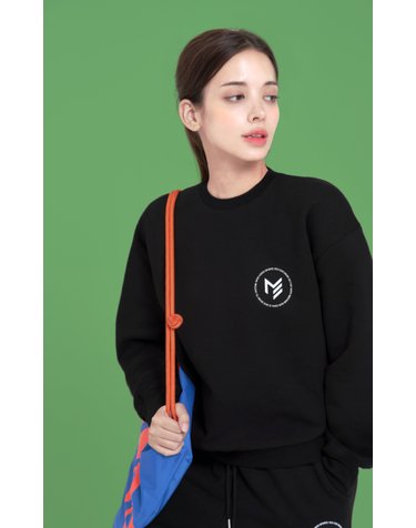 메스타리 M 로고  남녀공용 SWEATSHIRT(맨투맨) ) 블랙 ES2001