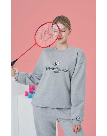메스타리 배드민턴보이 남녀공용 SWEATSHIRT(맨투맨) EM1111 그레이